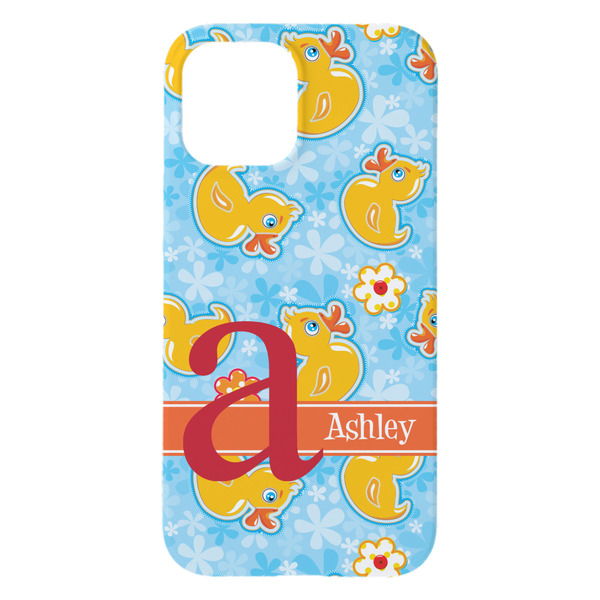 Rubber Duckies & Flowers iPhone 15 Plus Case - Back