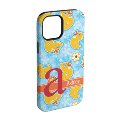 Rubber Duckies & Flowers iPhone Case - Rubber Lined - iPhone 15 Pro (Personalized)