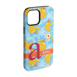 Rubber Duckies & Flowers iPhone Case - Rubber Lined - iPhone 15 (Personalized)
