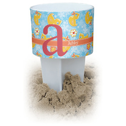Rubber Duckies & Flowers Beach Spiker Drink Holder (Personalized)