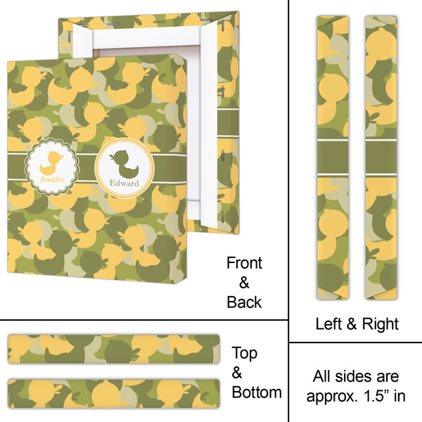 Rubber Duckie Camo 11x14 - Canvas Print - Approval