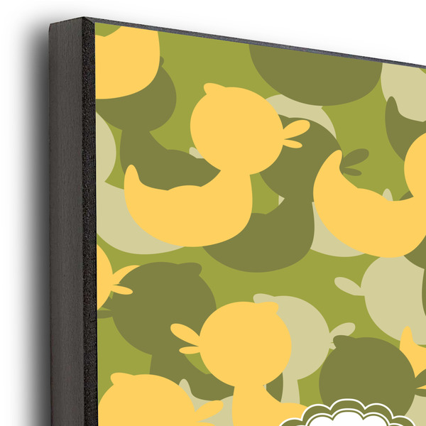 Rubber Duckie Camo 11x14 Wood Print - Closeup