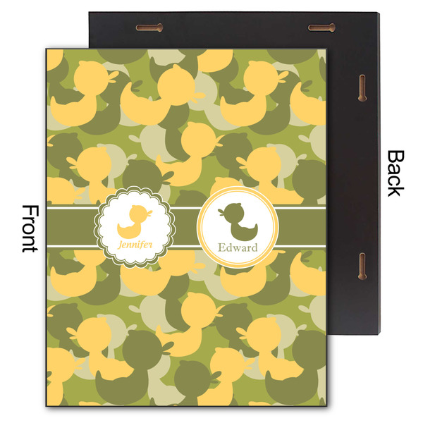 Rubber Duckie Camo 11x14 Wood Print - Front & Back View