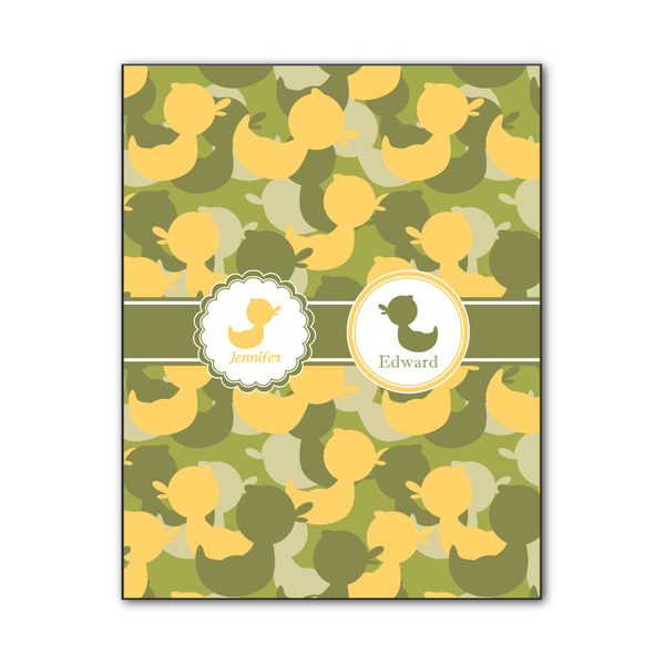 Custom Rubber Duckie Camo Wood Print - 11x14 (Personalized)