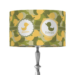 Rubber Duckie Camo 12" Drum Lamp Shade - Fabric (Personalized)