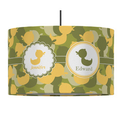 Rubber Duckie Camo 12" Drum Pendant Lamp - Fabric (Personalized)