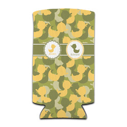 Rubber Duckie Camo Can Cooler (tall 12 oz) (Personalized)