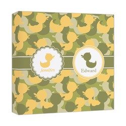 Rubber Duckie Camo Canvas Print - 12x12 (Personalized)