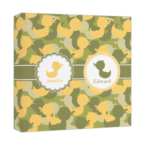 Custom Rubber Duckie Camo Canvas Print - 12x12 (Personalized)