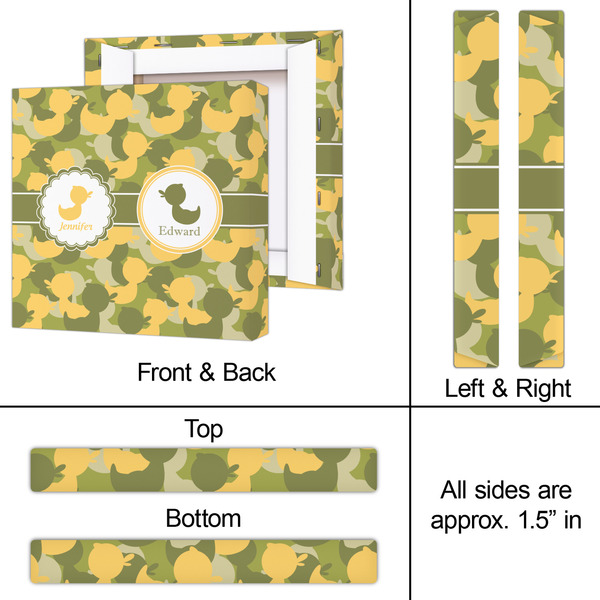 Rubber Duckie Camo 12x12 - Canvas Print - Approval