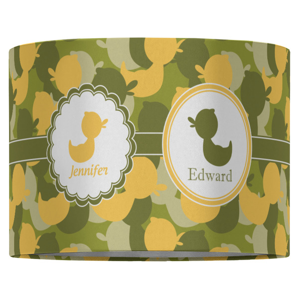 Rubber Duckie Camo 16" Drum Lampshade - FRONT (Fabric)