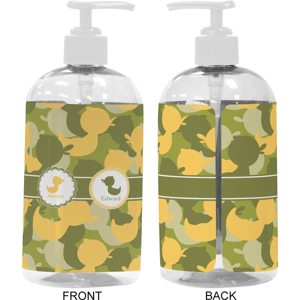 Rubber Duckie Camo 16 oz Plastic Liquid Dispenser- Approval- White
