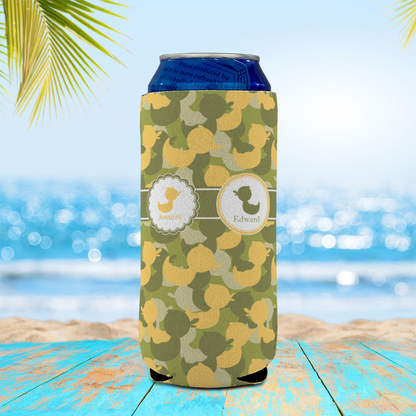 Rubber Duckie Camo 16oz Can Sleeve - LIFESTYLE