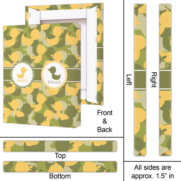 Rubber Duckie Camo 16x20 - Canvas Print - Approval