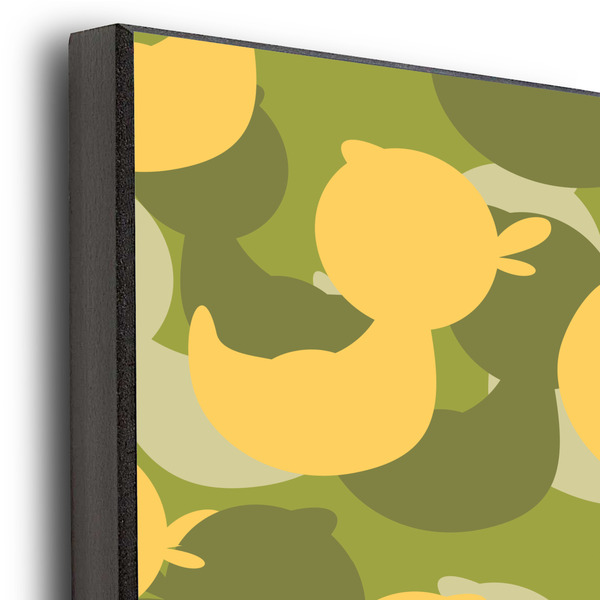 Rubber Duckie Camo 16x20 Wood Print - Closeup