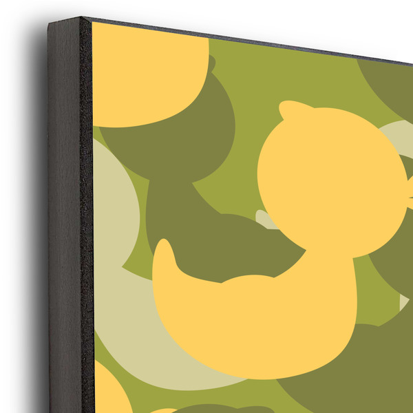 Rubber Duckie Camo 20x24 Wood Print - Closeup