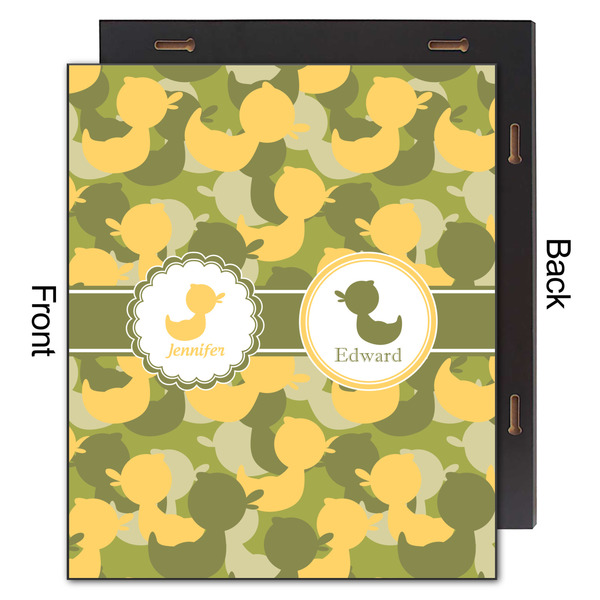 Rubber Duckie Camo 20x24 Wood Print - Front & Back View