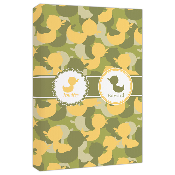 Custom Rubber Duckie Camo Canvas Print - 20x30 (Personalized)