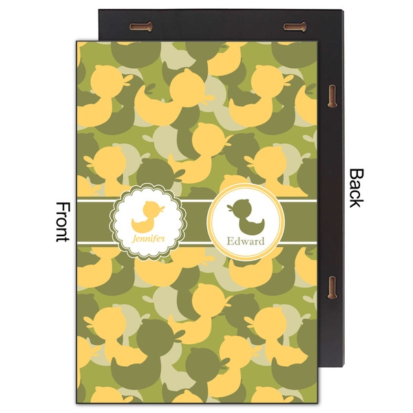 Rubber Duckie Camo 20x30 Wood Print - Front & Back View