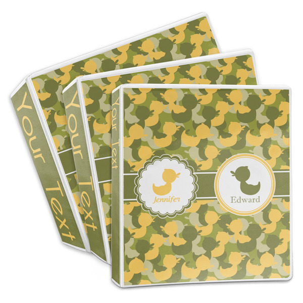 Custom Rubber Duckie Camo 3-Ring Binder (Personalized)