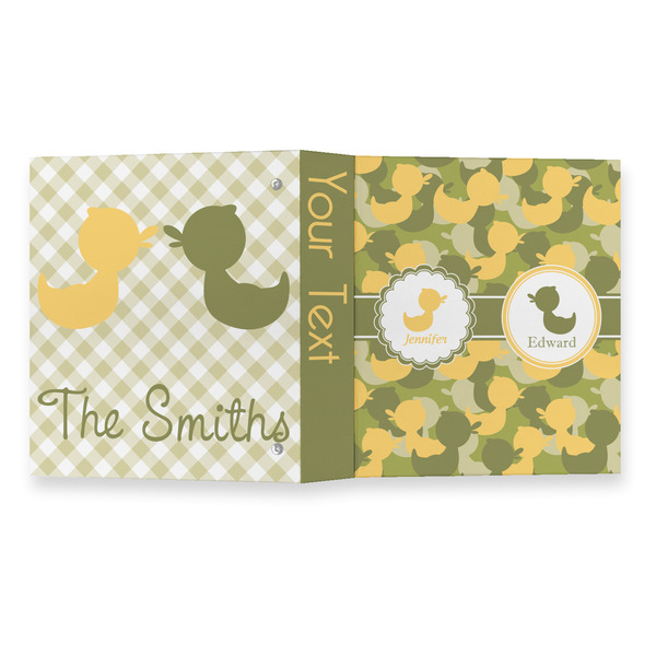 Rubber Duckie Camo 3 Ring Binders - Full Wrap - 1" - OPEN OUTSIDE
