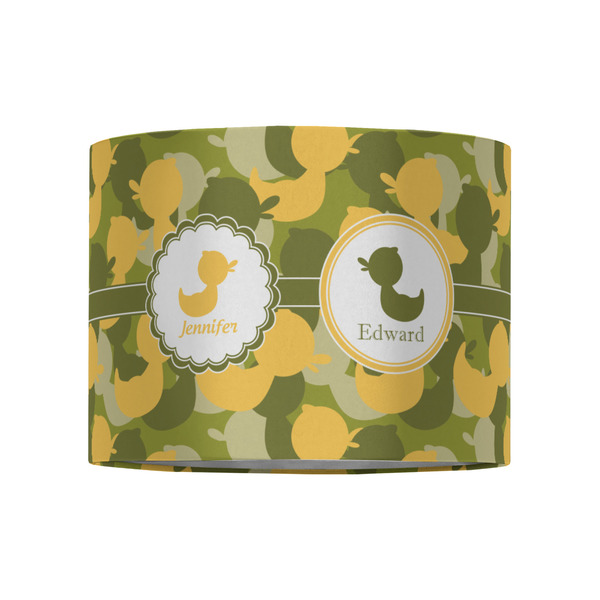 Rubber Duckie Camo 8" Drum Lampshade - FRONT (Fabric)