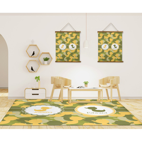 Rubber Duckie Camo 8'x10' Indoor Area Rugs - IN CONTEXT
