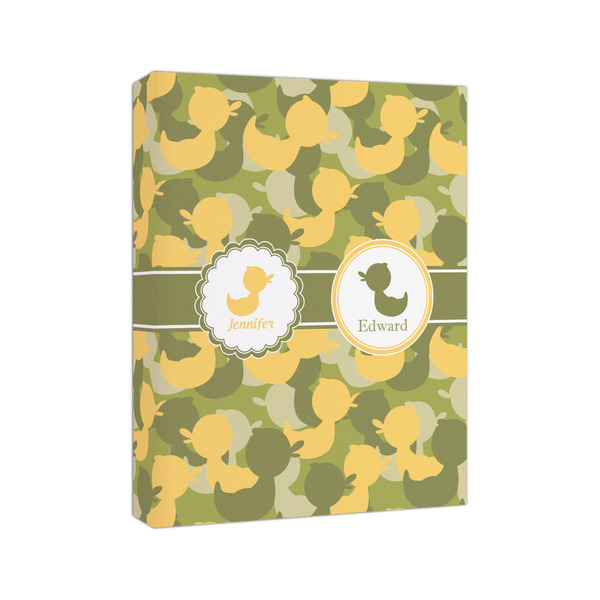 Rubber Duckie Camo 8x10 - Canvas Print - Angled View