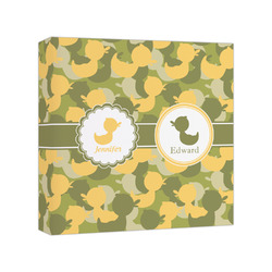 Rubber Duckie Camo Canvas Print - 8x8 (Personalized)