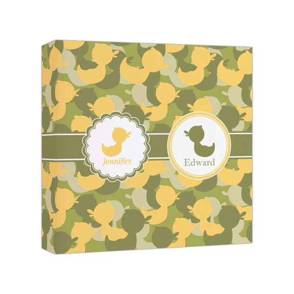 Custom Rubber Duckie Camo Canvas Print - 8x8 (Personalized)