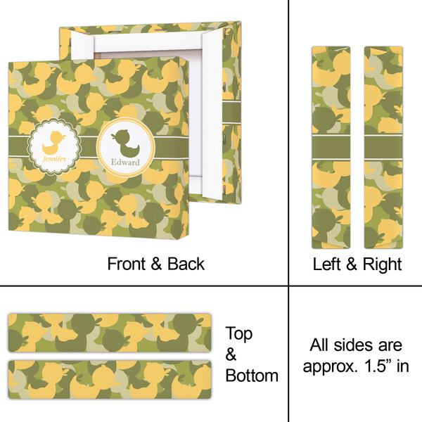 Rubber Duckie Camo 8x8 - Canvas Print - Approval