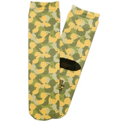 Rubber Duckie Camo Adult Crew Socks (Personalized)