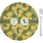 Rubber Duckie Camo 8" Glass Appetizer / Dessert Plates - Single or Set (Personalized)
