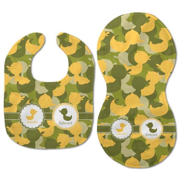 Rubber Duckie Camo Baby Bib & Burp Set - Approval (new bib & burp)