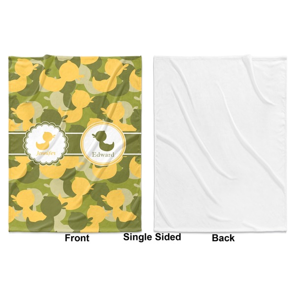 Rubber Duckie Camo Baby Blanket (Single Side - Printed Front, White Back)