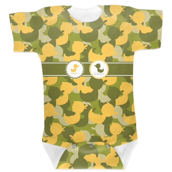 Custom Rubber Duckie Camo Baby Bodysuit 3-6 (Personalized)