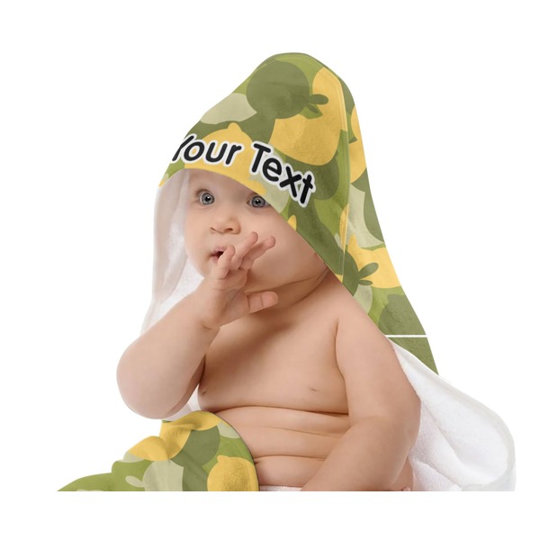 Rubber Duckie Camo Baby Hooded Towel on Child