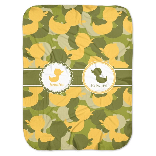 Custom Rubber Duckie Camo Baby Swaddling Blanket (Personalized)