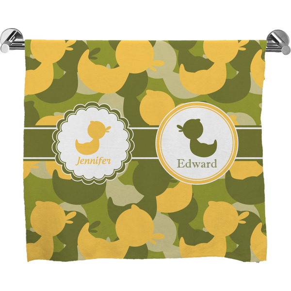 Custom Rubber Duckie Camo Bath Towel (Personalized)
