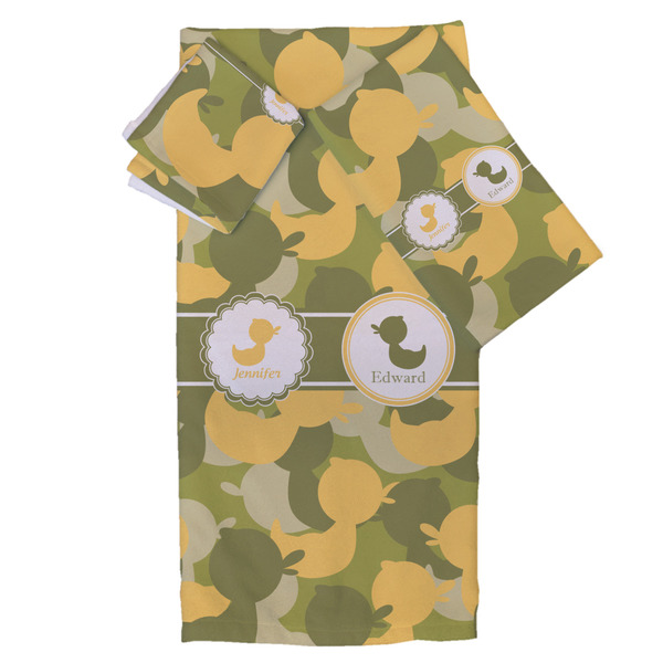 Custom Rubber Duckie Camo Bath Towel Set - 3 Pcs (Personalized)