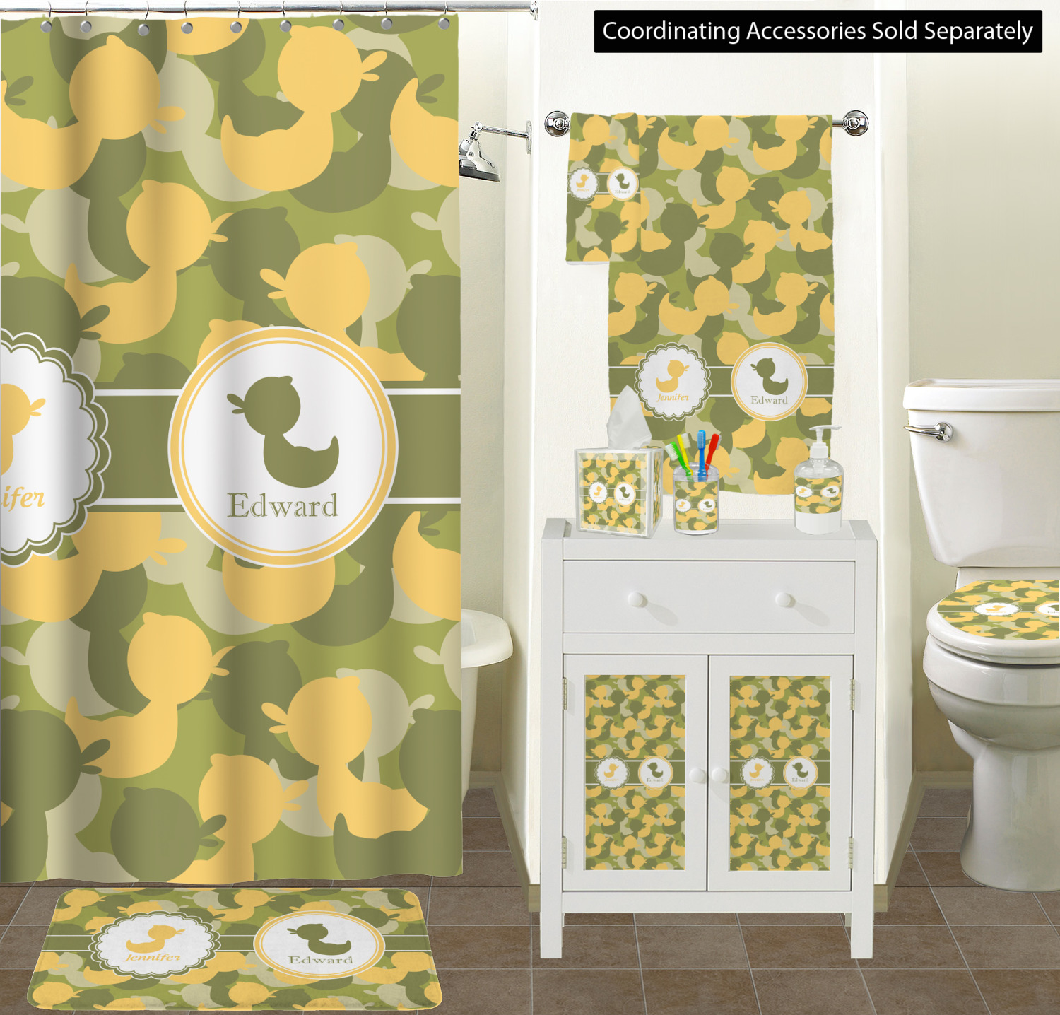 Rubber Duckie Camo Toilet Seat Decal (Personalized) YouCustomizeIt