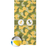 Rubber Duckie Camo Beach Towel (Personalized)
