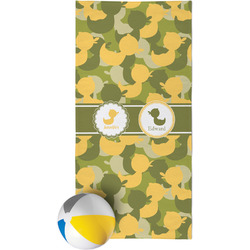 Rubber Duckie Camo Beach Towel (Personalized)