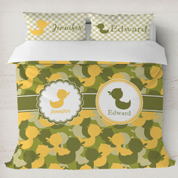 Rubber Duckie Camo Duvet Cover Set - King (Personalized)