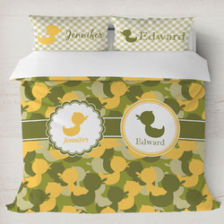 Rubber Duckie Camo Duvet Cover Set - King (Personalized)