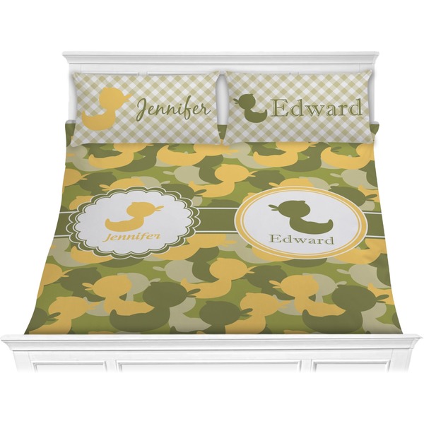 Custom Rubber Duckie Camo Comforter Set - King (Personalized)