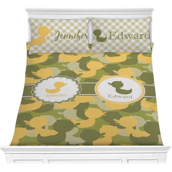 Custom Rubber Duckie Camo Comforter Set - Full / Queen (Personalized)