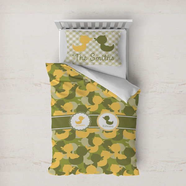 Custom Rubber Duckie Camo Duvet Cover Set - Twin XL (Personalized)
