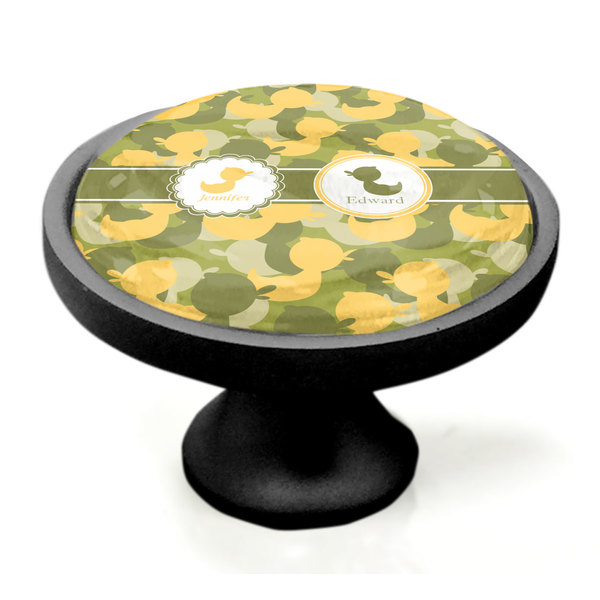 Rubber Duckie Camo Black Custom Cabinet Knob (Side)