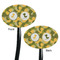 Rubber Duckie Camo Black Plastic 7" Stir Stick - Double Sided - Oval - Front & Back